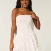 Olkaimeton Smocked Bodice -minimekko