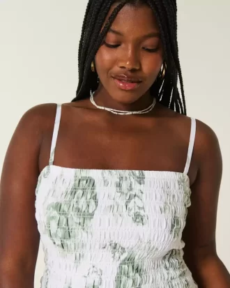 Olkaimeton Smocked Bodice -minimekko