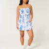 Olkaimeton Smocked Bodice -minimekko