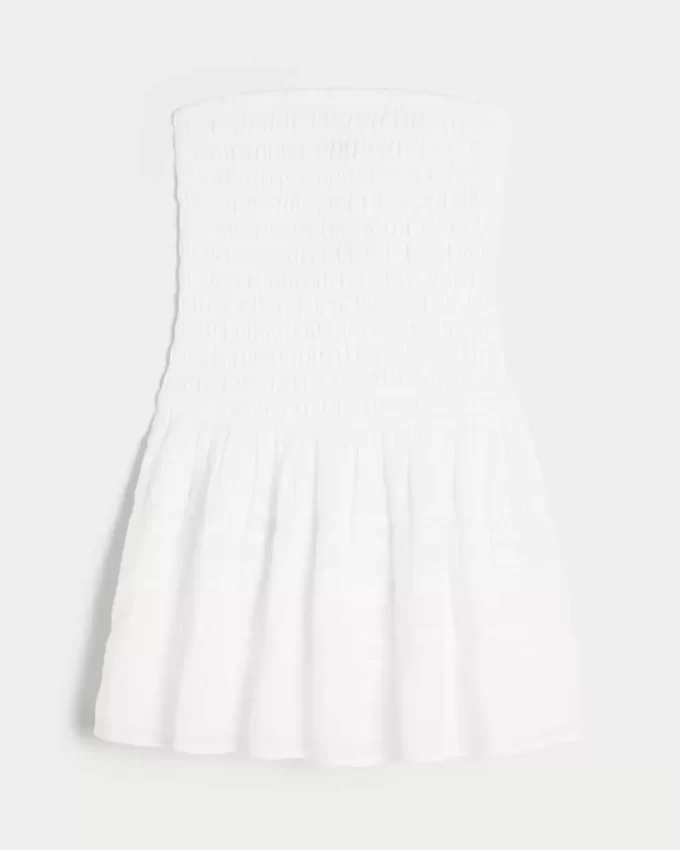 Olkaimeton Smocked Bodice -minimekko