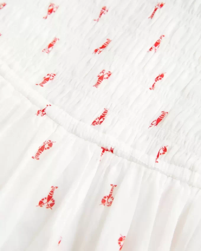 Olkaimeton Smocked Bodice -minimekko