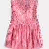 Olkaimeton Smocked Bodice -minimekko
