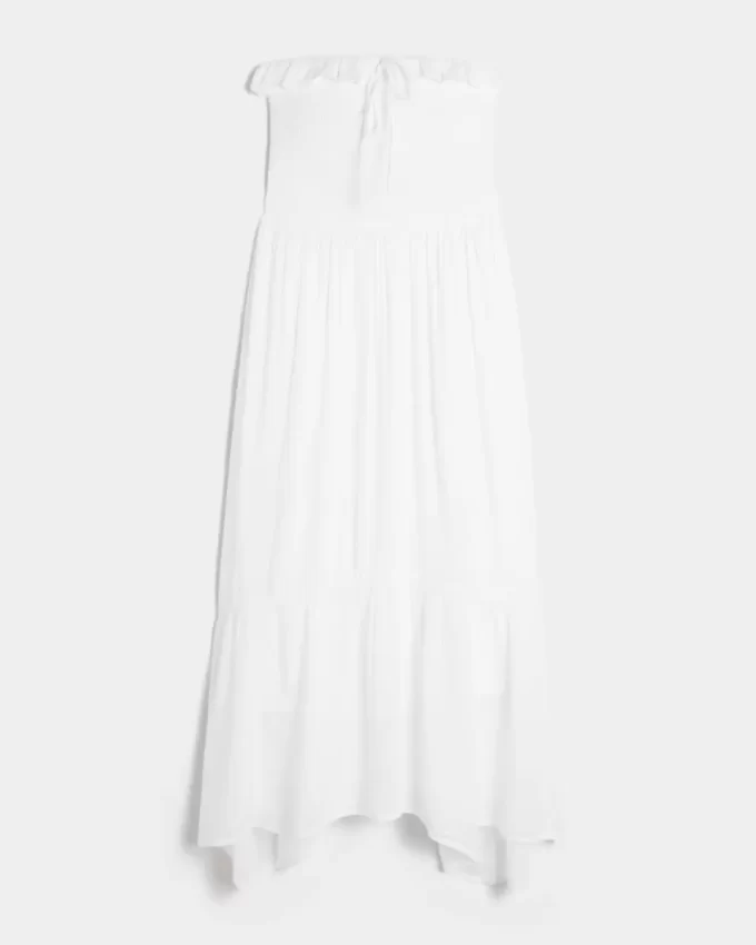 Olkaimeton smocked Maxi mekko