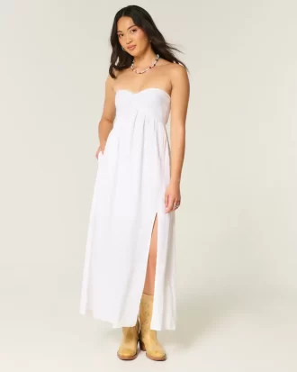 Olkaimeton Twist Bust Maxi -mekko