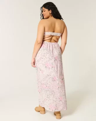 Olkaimeton Twist Bust Maxi -mekko
