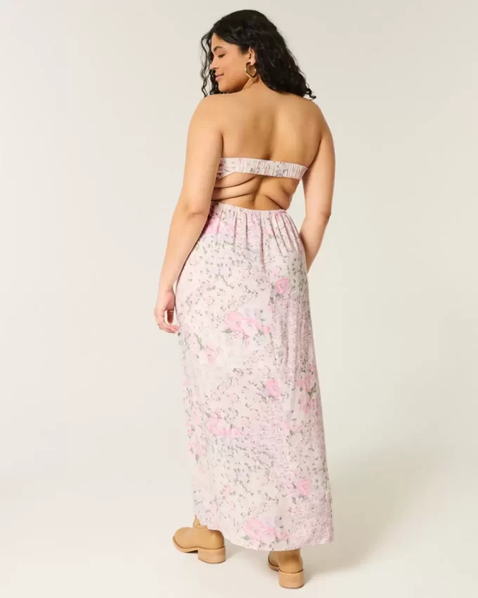 Olkaimeton Twist Bust Maxi -mekko