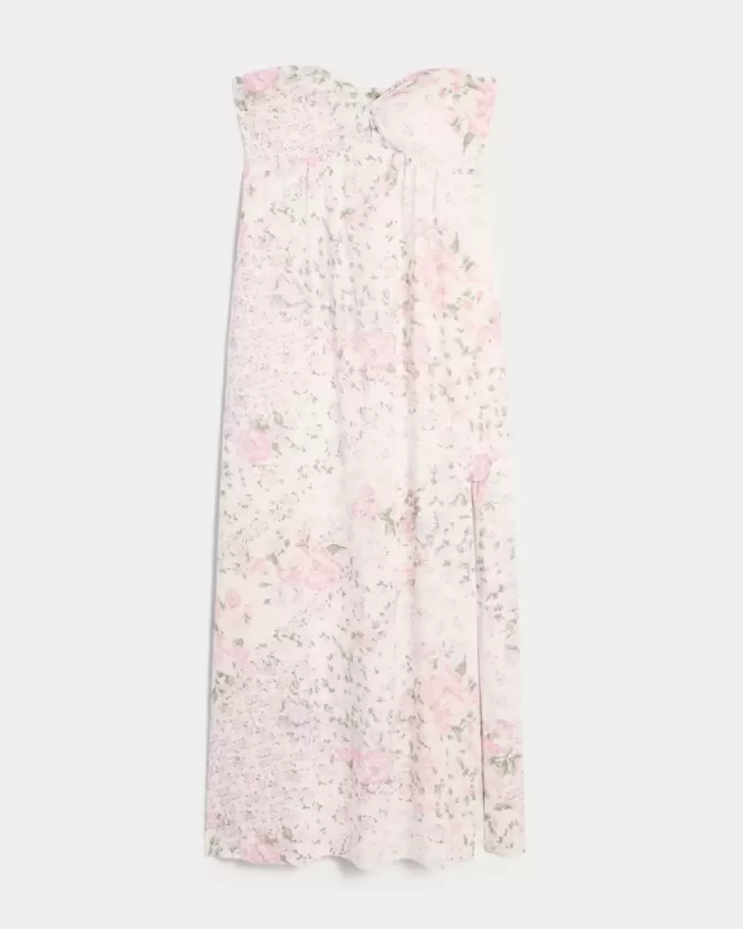 Olkaimeton Twist Bust Maxi -mekko