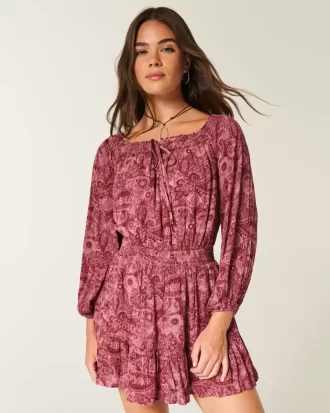 Olkapäällä/Off-the-Shoulder -kudottu mekko