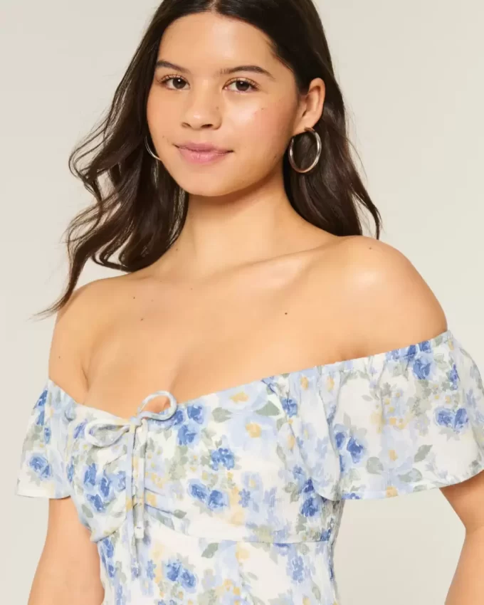 On/Off-the-Shoulder Maxi-mekko