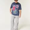 Pellavasekoite Flex-Waist Baggy-housut Pellavasekoite Flex-Waist Baggy-housut