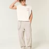 Pellavasekoite Flex Waist Baggy Housut Pellavasekoite Flex Waist Baggy Housut