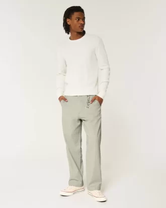 Pellavasekoite Flex-Waist Baggy-housut
