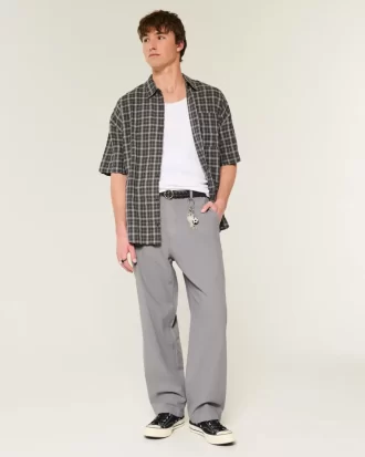 Pellavasekoite Flex Waist Baggy Housut