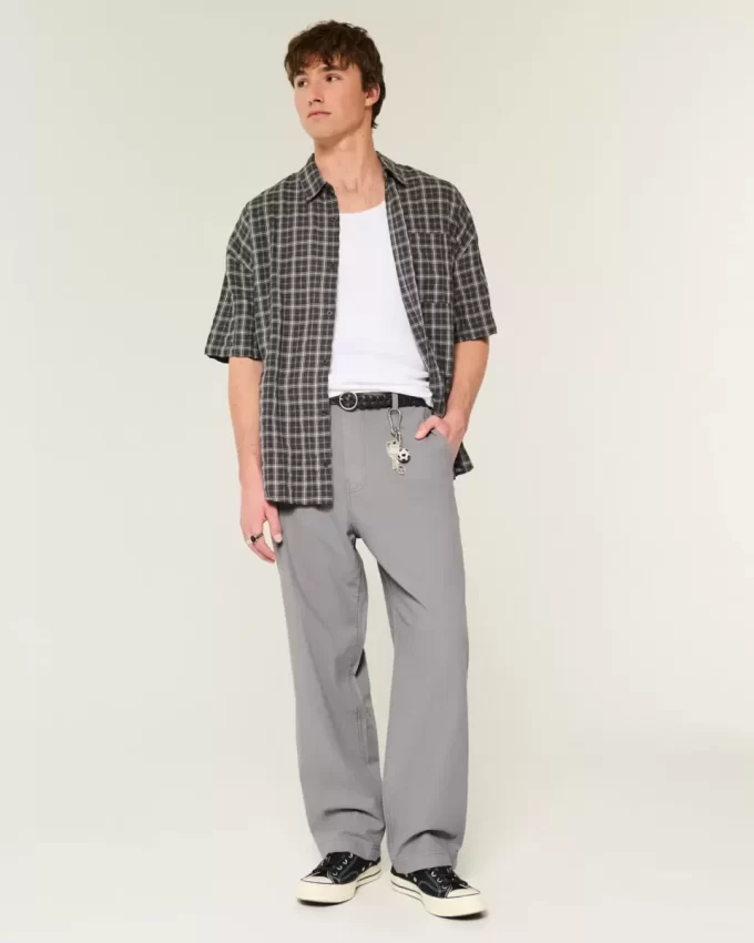 Pellavasekoite Flex Waist Baggy Housut Pellavasekoite Flex Waist Baggy Housut