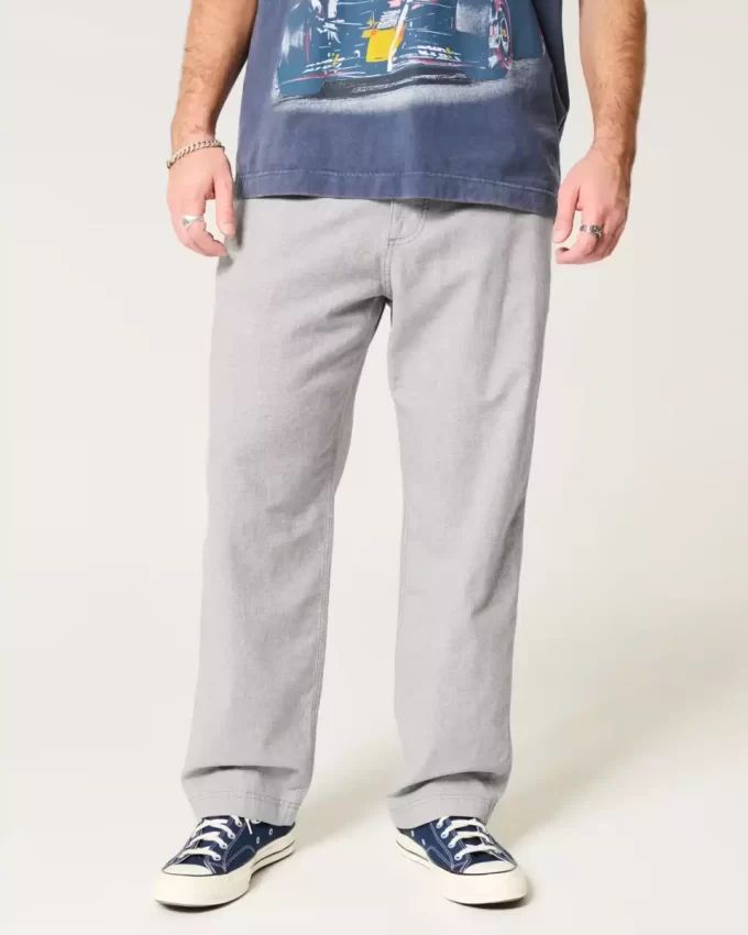 Pellavasekoite Flex-Waist Baggy-housut Pellavasekoite Flex-Waist Baggy-housut
