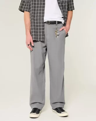 Pellavasekoite Flex Waist Baggy Housut