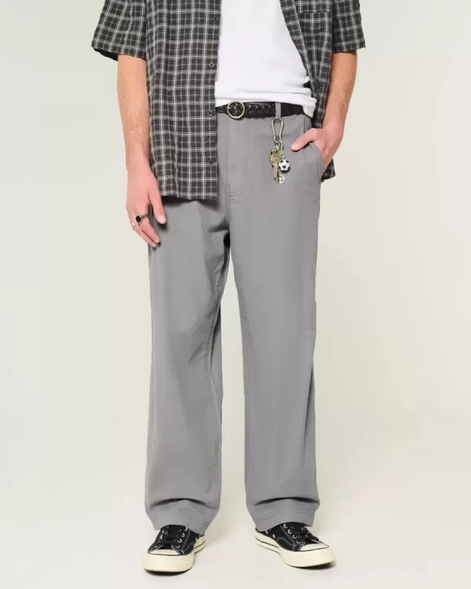 Pellavasekoite Flex Waist Baggy Housut Pellavasekoite Flex Waist Baggy Housut
