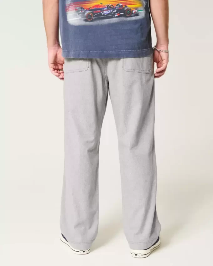 Pellavasekoite Flex-Waist Baggy-housut Pellavasekoite Flex-Waist Baggy-housut