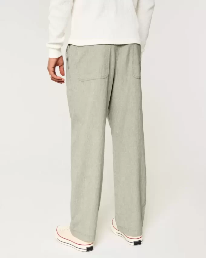 Pellavasekoite Flex-Waist Baggy-housut Pellavasekoite Flex-Waist Baggy-housut