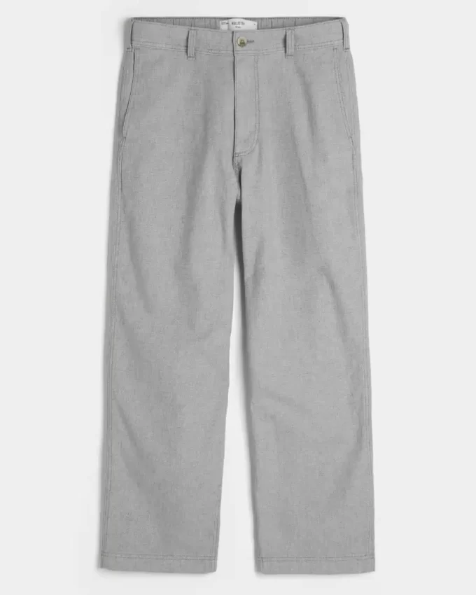 Pellavasekoite Flex-Waist Baggy-housut Pellavasekoite Flex-Waist Baggy-housut