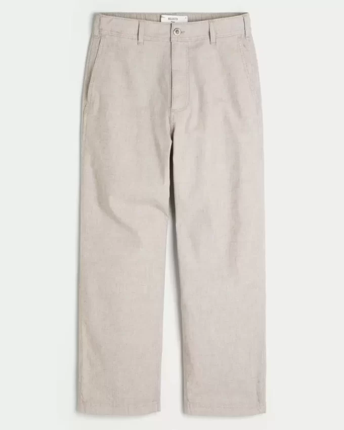 Pellavasekoite Flex Waist Baggy Housut Pellavasekoite Flex Waist Baggy Housut