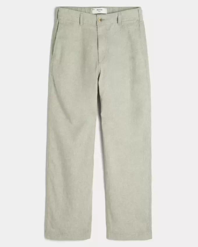 Pellavasekoite Flex-Waist Baggy-housut Pellavasekoite Flex-Waist Baggy-housut