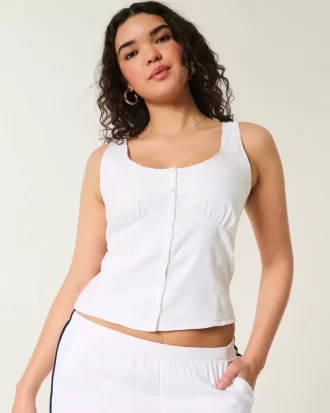 Pellavasekoitetta nappipäällinen