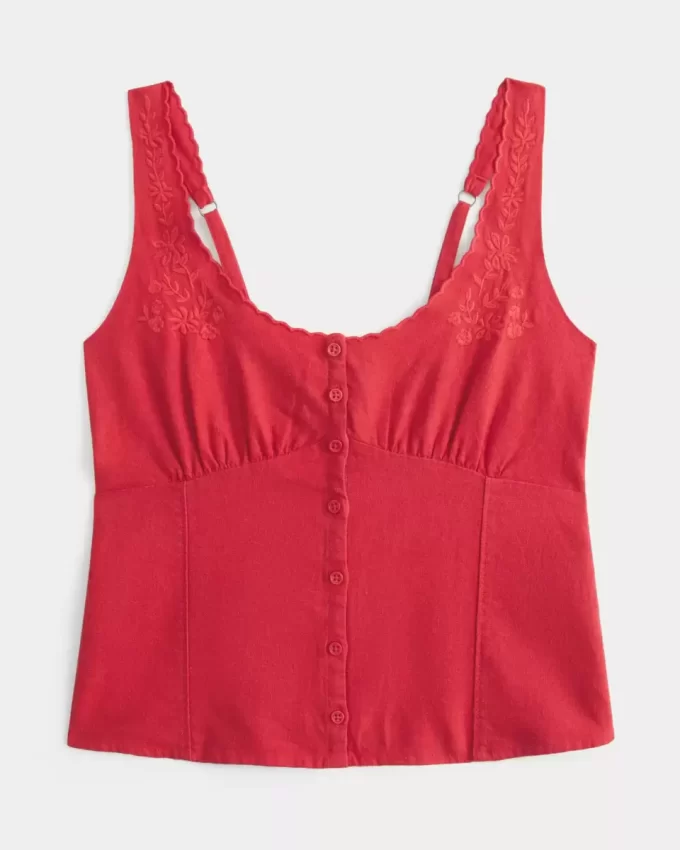 Pellavasekoitetta nappipäällinen
