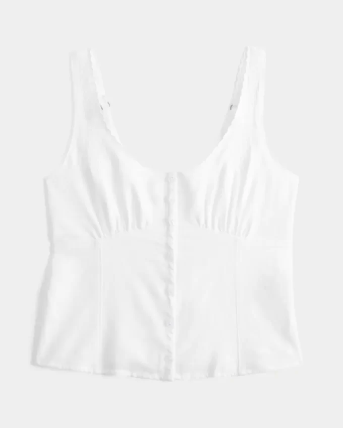 Pellavasekoitetta nappipäällinen