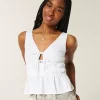 Pellavasekoitetta solmittava Peplum Top