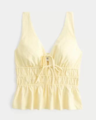 Pellavasekoitetta solmittava Peplum Top