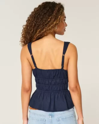 Pellavasekoitetta solmittava Peplum Top