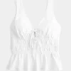 Pellavasekoitetta solmittava Peplum Top
