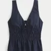 Pellavasekoitetta solmittava Peplum Top