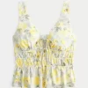 Pellavasekoitetta solmittava Peplum Top