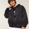 Pesty musta Denim Skater takki