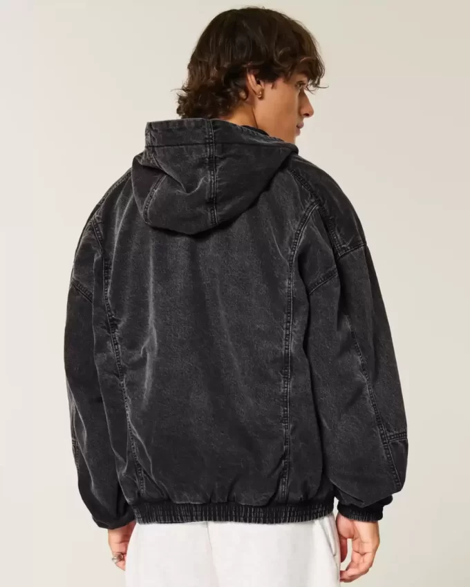 Pesty musta Denim Skater takki