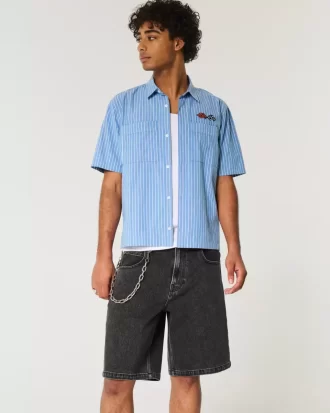 Pesty mustat Baggy Denim shortsit