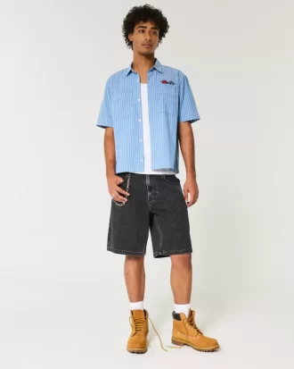 Pesty mustat Baggy Denim shortsit