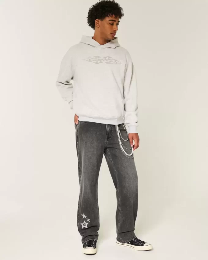 Pestyt Black Star Graphic Baggy -farkut Pestyt Black Star Graphic Baggy -farkut