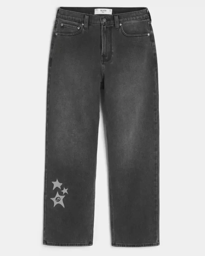 Pestyt Black Star Graphic Baggy -farkut Pestyt Black Star Graphic Baggy -farkut