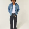 Pestyt mustat Baggy Bootcut -farkut