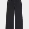 Pestyt mustat Baggy Bootcut -farkut