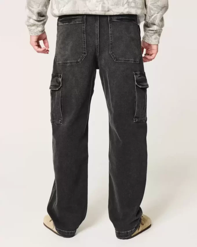 Pestyt mustat Baggy Cargo -farkut