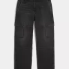 Pestyt mustat Baggy Cargo -farkut