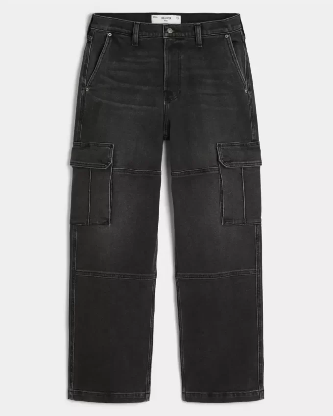 Pestyt mustat Baggy Cargo -farkut