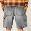 Pestyt mustat Denim Baggy Painter shortsit