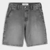 Pestyt mustat Denim Baggy Painter shortsit