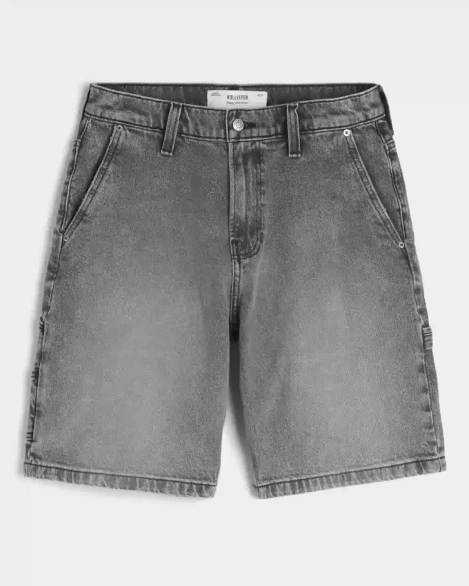 Pestyt mustat Denim Baggy Painter shortsit