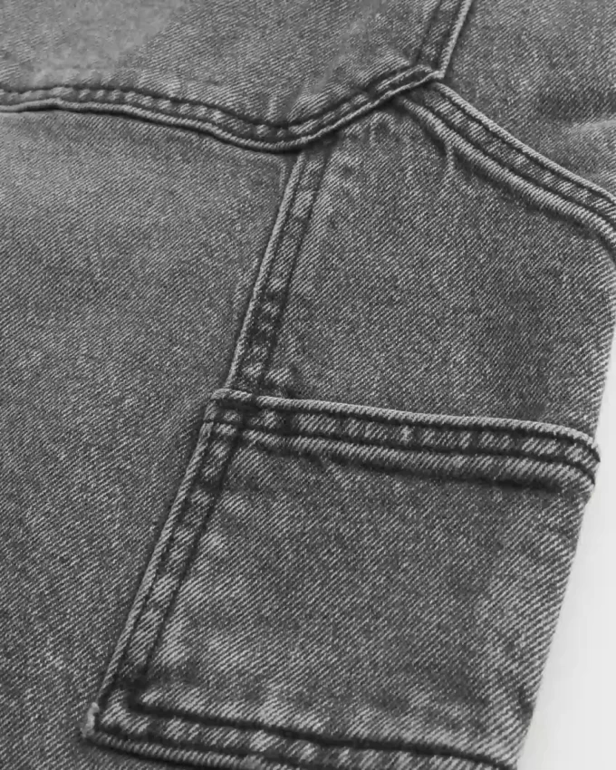 Pestyt mustat Denim Baggy Painter shortsit